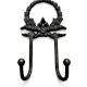 Handcrafted Metal Dual Hook Wall Mount Decorative Utility